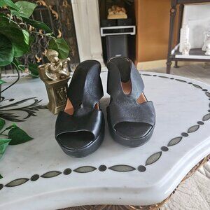 L'AMOUR Des Pieds Black Soft Leather Silde On Mules 6m